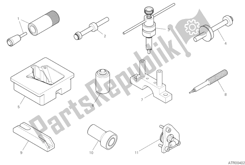 Todas las partes para 01c - Herramientas De Servicio De Taller (motor) de Ducati Superbike Panigale V4 S Corse 1100 2019